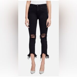 L’AGENCE High Line Skinny Distressed Jeans Size 26